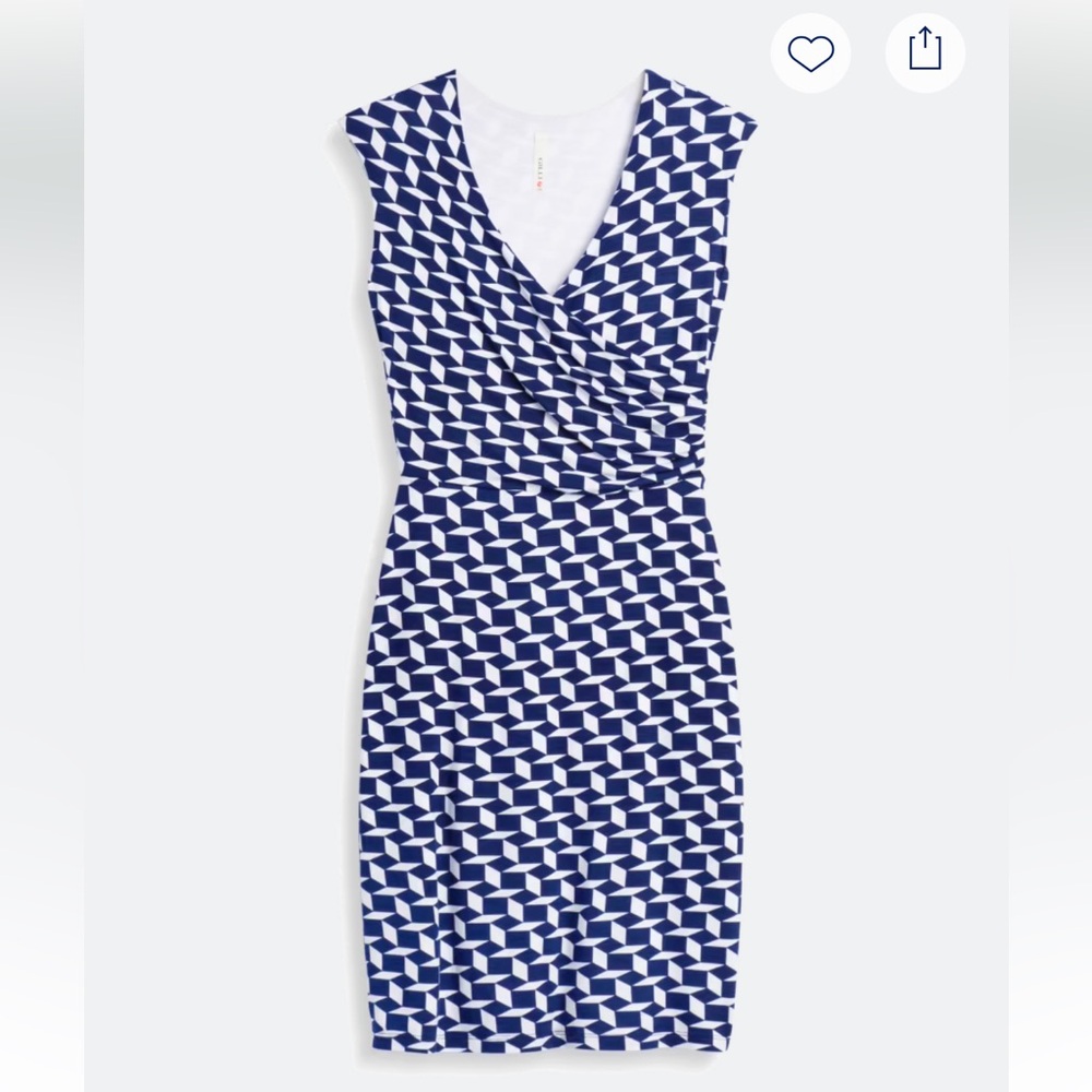 Stitch Fix Geometric Blue and White Dress